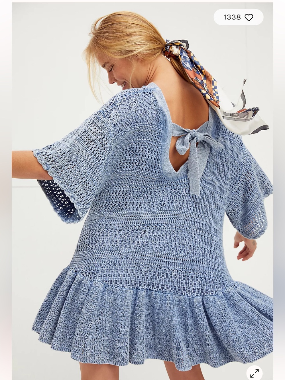 Free People Sistine Mini Dress Indigo - Picture 2 of 8